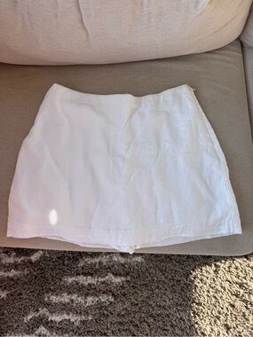 Abercombie Scarlett ultra high rise linen mini skirt